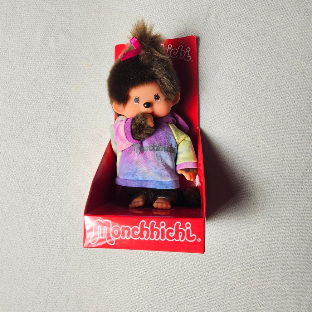 Monchhichi Tie-Dye Hoodie Girl Plush‎ NIB